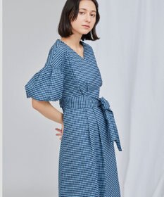 GRACE CONTINENTAL チェックタフタワンピース