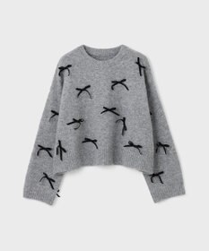 GRACE CONTINENTAL リボンニットトップ