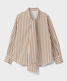 GRACE CONTINENTAL タフタストライプブラウス