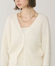 GRACE CONTINENTAL ワッフルショートニットカーディガン