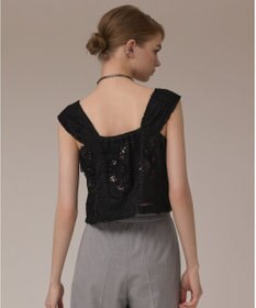 GRACE CONTINENTAL チュール刺繍トップ
