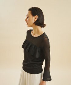 美品　グレースコンチネンタル　ドットフリル　コットンニットトップス ドットグリッタードレス / GRACE CONTINENTAL | GRACE