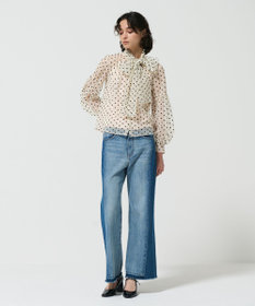 GRACE CONTINENTAL チュールドットボウタイブラウス