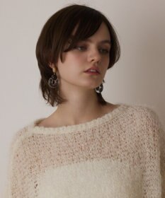 GRACE CONTINENTAL フィルムヤーンニットトップ