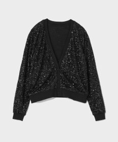 GRACE CONTINENTAL スパンコールニットカーディガン