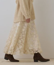 GRACE CONTINENTAL エンブロイダリーフレアスカート