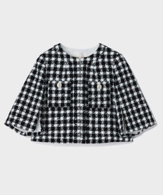 GRACE CONTINENTAL チェックツイードショートジャケット