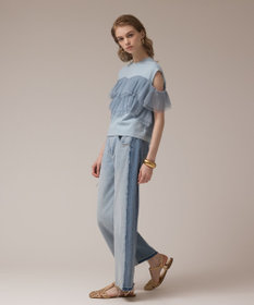 GRACE CONTINENTAL プリーツチュールカットトップ