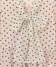 GRACE CONTINENTAL ドットフロッキーチュールトップ