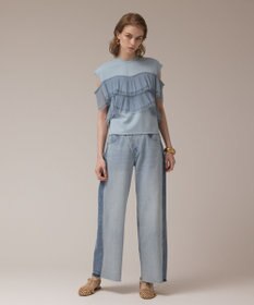 GRACE CONTINENTAL プリーツチュールカットトップ