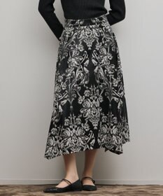 GRACE CONTINENTAL オーナメントジャガードハンカチヘムスカート