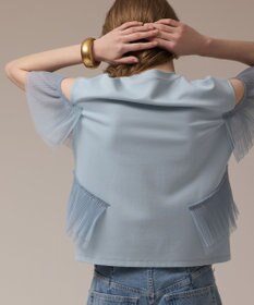 GRACE CONTINENTAL プリーツチュールカットトップ