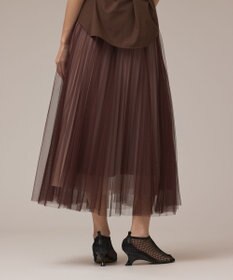 GRACE CONTINENTAL チュールリバーシブルスカート ブラウン