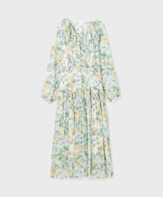 GRACE CONTINENTAL フラワープリントカフタンドレス