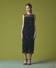 GRACE CONTINENTAL フラワーembドレス ブラック