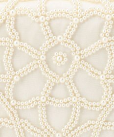 GRACE CONTINENTAL パールフラワークラッチバッグ