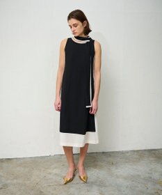 GRACE CONTINENTAL バイカラーフレームドレス