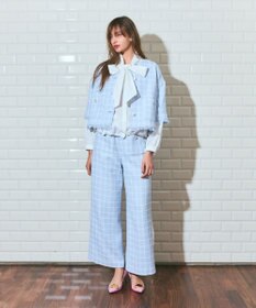 GRACE CONTINENTAL ハーフスリーブツイードジャケット