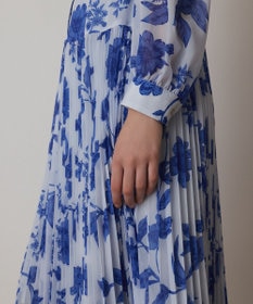 GRACE CONTINENTAL フラワープリントプリーツワンピース