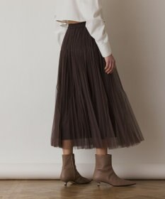 GRACE CONTINENTAL チュールマチプリーツスカート