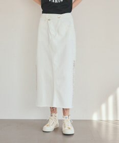 GRACE CONTINENTAL サイドレースデニムスカート