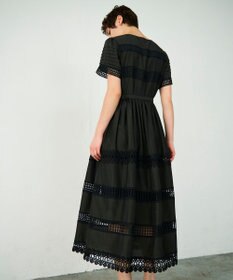 GRACE CONTINENTAL レース切替フレアワンピース