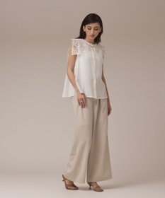 GRACE CONTINENTAL パターンレースカラーブラウス