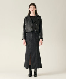 GRACE CONTINENTAL ラムレザーライダースジャケット