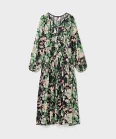 GRACE CONTINENTAL フラワープリントカフタンドレス