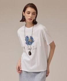 GRACE CONTINENTAL カットフォトTシャツ ホワイト