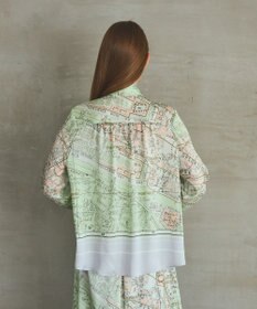 GRACE CONTINENTAL パリスカーフプリントブラウス