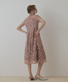 GRACE CONTINENTAL フラワ－フレアドレス