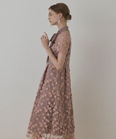 GRACE CONTINENTAL フラワ－フレアドレス