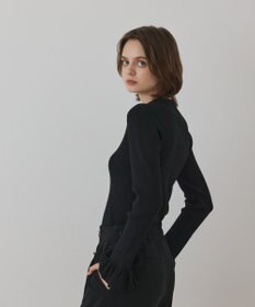 GRACE CONTINENTAL ラメリブニットトップ