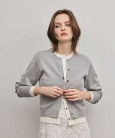 GRACE CONTINENTAL レイヤード風ニットカーディガン