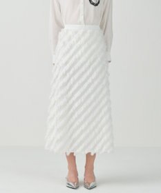 GRACE CONTINENTAL フェザーバイアスロングスカート