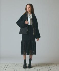 GRACE CONTINENTAL ツイードコンビパフィーブルゾン