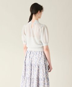 GRACE CONTINENTAL ラメシアーパフニットトップ