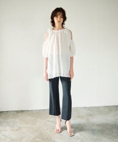 GRACE CONTINENTAL チュールフリルフレアトップ
