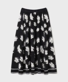 GRACE CONTINENTAL ラメフローラルニットスカート