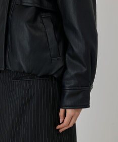 GRACE CONTINENTAL フェイクレザーボンバージャケット