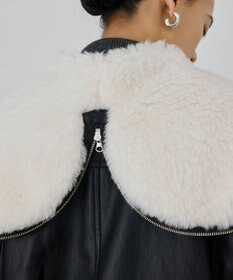 GRACE CONTINENTAL フェイクレザーボンバージャケット
