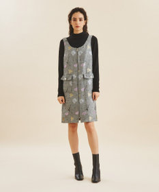 カーゴミニシャツドレス ラッフルバイカラーミニドレス / GRACE CONTINENTAL