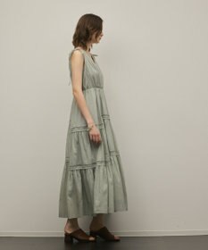 GRACE CONTINENTAL コットンシルクティアードワンピース