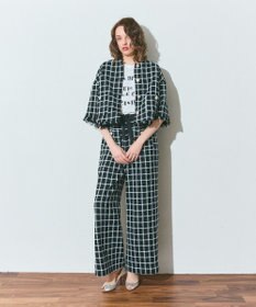 GRACE CONTINENTAL ハーフスリーブツイードジャケット