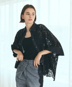 GRACE CONTINENTAL レースポンチョシャツ