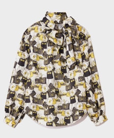 GRACE CONTINENTAL バッグモチーフボウブラウス