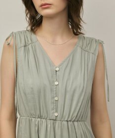 GRACE CONTINENTAL コットンシルクティアードワンピース