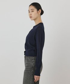 GRACE CONTINENTAL バイカラーウールニットカーディガン