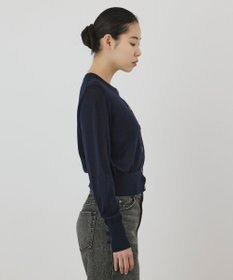 GRACE CONTINENTAL バイカラーウールニットカーディガン